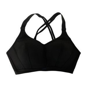 Victoria’s Secret Black Maximum Support Sports Bra Double Cross Back Size 36DD